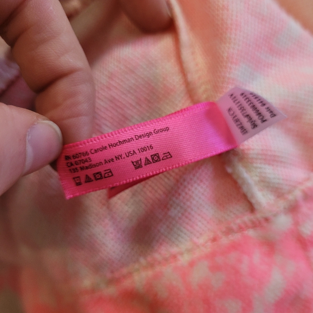 Betsey Johnson Robe Ribbon Bows Neon Pink Cream Floral Robe - Size M - Picture 8 of 9